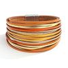 Chunky Orange Leather Bracelet for Women Geometric Heart Stars Braided Cuff Bangle Bracelets Jewelry Gifts - Image 11