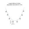 Silver Sparkling CZ Station Chokers Necklace For Women Jewelry Valentines Wedding Gift - Image 5
