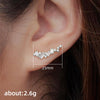 Dainty Cubic Zirconia Earrings for Women Climber One Line Ear Earrings Newly Designed Wedding Jewelry - Image 6