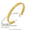Open Series Hollowed Heart Zircon Hammered Bracelet Satinless Steel Women's Jewelry Gift - Image 8