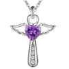 Lovely Charms Wedding Silver Women Necklace Cross Jewelry Stone Crystal Cute Gift 45CM - Image 2
