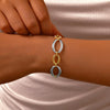 Charms Big And Small Oval Chain Bracelets For Women Girls Stainless Steel Interwoven Gold Color Handmade Links Jewelry Gift - Image 4