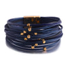 Metal Beads Leather Bracelets For Women Men Slim Strips Boho Multilayer Wide Wrap Bracelet Jewelry - Image 11
