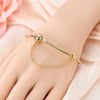 Bracelet Silver Charm Bracelet 17-20CM Golden Heart Love Key Clover Bracelet Bangle Women Jewelry Gift - Image 4