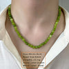 Green Stone Round Beads Necklace French Jewelry For Girls Women's Sexy Collarbone Chain Accessories - Image 9