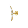 Silver Shiny Star/Heart Zircon Heart Shaped Flat Back Piercing Earring for Women Internal Thread Party Gifts - Image 33
