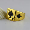 Vintage Lucky Poker Adjustable Open Rings For Women Men Playing Card Finger Stainless Steel Ring Party Jewelry - Image 13