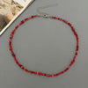 Colorful Glass Bead Choker Necklace with Irregular Shapes - Image 6