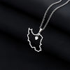 Islamic Republic of Iran Map Pendant Necklace Stainless Steel Gold/Silver Color Men Women Country Map Jewelry Gift - Image 3