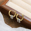 Stainless Steel Large and Small Hoop Earrings for Women Simple Retro Circle Drop Earrings Detachable Jewelry - Image 5