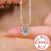 Silver Zircon Pendant Necklace Italian Silver Necklace Women Jewelry - Image 1