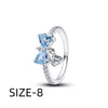 silver butterfly cherry blossom jewelry Valentine's Day/birthday girlfriend gift ring earrings necklace - Image 18