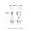 Butterfly Hoop Earrings with Colorful Cubic Zirconia - Image 57