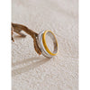 6789# Statement Stainless Steel Metal Double Color Geometric Casting Ring for Women Jewelry Gift - Image 4