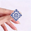Blue White Mediterranean Enamel Pins Floral Ceramic Pattern Brooch Azulejo Tile Lapel Badge Jewelry Accessory Gifts For Friends - Image 4