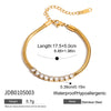 Minimalist Gold Color Plated Stainless Steel Rhinestone Water Drop Pendant Black Oil Drop Moon Pendant Bracelet Women - Image 8