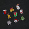 9Pcs/Set Merry Christmas Brooches Santa Claus Sleigh Reindeer Tree Hard Enamel Pins Snowman Snowflake Jingle Bells Badge Xmas - Image 1