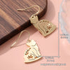 Vintage Hand Craved Hollowed Cat Shaped Dangle Earrings for Women's Golden Plated Festival Jewelry Accessories - Image 5