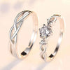 1 Pair Twist Copper Plated Platinum Resizeable Couple Rings Men Women Adjustable Overlap Opening Finger Jewelry - Image 6
