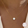 Silver White 6MM 8MM 10MM Mother of Pearl Pendant Necklace for Women Wedding Jewelry Accessories - Image 10