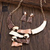 1 Pair Earrings 1 Necklace Bohemia Women Simple Geometric Jewelry Sets Vintage Elegant Banquet Dress Accessories Gift - Image 3