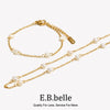 Stainless Steel Chain Freshwater Pearl Chain Necklace Bracelets For Women Gold Plated Jewelry Set - Image 2