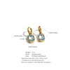 Stainless Steel Hoop Earrings Green Pink Blue K9 Crystal Rectangle Drop Aesthetic Golden Women Jewelry - Image 6
