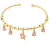 Candy Color Charm Bracelet with Adjustable Open Bangle - Image 9