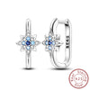 Silver Hoop Earrings Star Moon Stud Drop Earrings For Woman Party Wedding Accessories Jewelry Gift - Image 41