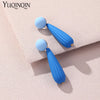 Korean Colorful Cute Hanging Drop Earrings For Women Arcylic Water drop Long Big Earring for Grils Party Dangle - Image 6