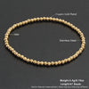 Stainless Steel Gold Plated Elastic Beaded Bracelet Stackable Design Unisex For Daily Commute And Party Wear - Image 13