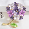 Multi-Style Floral Brooches, Enamel Rhinestone Flower Lapel Pins for Women - Image 16