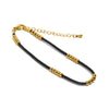 Black Rope 25 Steel Ball Anklet 316L Stainless Steel Jewelry Gold Plated Women Bracelet on the Leg - Image 3
