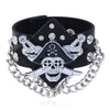 Diverse Styles Skull Skeleton Chain Spikes Rivet Stud Wide Cuff PU Leather Punk Gothic Rock Unisex Bracelet Men Jewelry Bracelet - Image 8