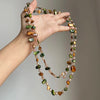 Bohemian Double-Layer Beaded Necklace with Irregular Stone Beads and Long Sweater Chain - Image 18