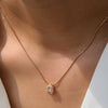 Cute English Letter Initial Necklace Gold Plated Zircon Paved Necklace Puffy Bubble Letter Necklace for Women - Image 4