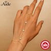 Silver Star/Evil Eyes Blue/White Zircon Bracelet Finger Design For Women Hand Chain Bracelet Party Jewelry - Image 6