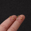 2Pcs Stainless Steel Crystal CZ Tragus Piercing Helix Studs Earrings For Women Girls Hoop Nose Ring Body Piercing Jewelry - Image 4
