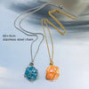 Interchangeable Stainless Steel Stone Holder Cage Necklace Dice Pendant Necklace Crystal Net Metal Necklace Jewelry Gift - Image 6