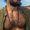 1PC Men's Retro Ethnic Style Africa Stone Necklace for Men Hippie Bohemia Long Beaded Necklace Man Tribal Jewelry Collar Hombre - Image 4