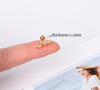 1PC Curved Cz Cartilage Stud Moon Leaf Helix Rook Conch Screw Back Earring Stainless Steel Ear Piercing Jewelry - Image 16