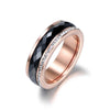 Titanium Steel and Ceramic Ring with Cubic Zirconia in US Sizes 6 to 9 - Image 9
