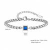 Men's Zircon Charm Bracelet, 4mm Square Chain Stainless Steel Bracelets, Jewelry Gift for Men - Image 7