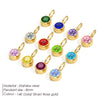 Colorful Birthstone Pendant Necklace in Gold-Tone or Silver-Tone - Image 2