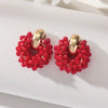 Boho Elegant round Crystal Beads Drop Earrings for Women Geometric Dangle Summer Beach Party Jewelry - Image 1