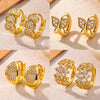 Delicate Zircon Huggie Earrings for Women Gold Plated Small Hoop Earrings Jewelry Gifts for All Occasions - Image 1