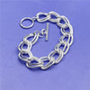 silver bracelet double ring bracelet women engagement jewelry gift - Image 6