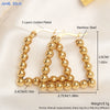 Mhs.sun Gold Plated Square Round Stainless Steel Hoop Earrings Cross Ball Beads Earring For Women Girls Wedding Jewelry - Image 7