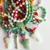 Glass Bead Necklace with Pumpkin Beads and Tree or Fish Pendants - Image 5