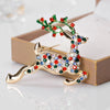 Rinhoo Xmas Enamel Zircon Elk Deer Brooch Pins For Women Men Christmas Animal Year Gift Jewelry - Image 2